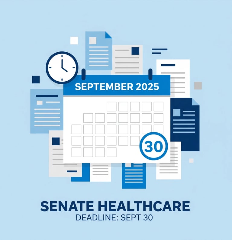 Business professionals analyzing healthcare market data and competitive positioning charts