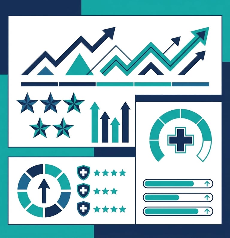 Healthcare facility operations dashboard showing key performance metrics and operational efficiency