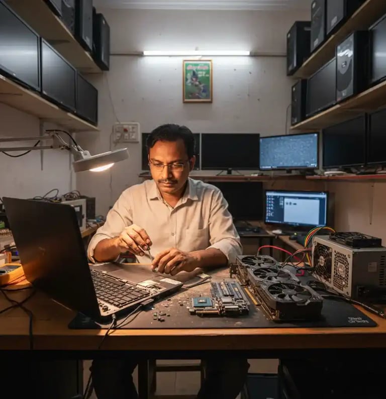 Laptop repair technician