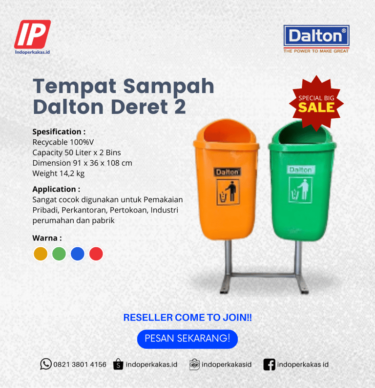 tempat sampah dalton deret