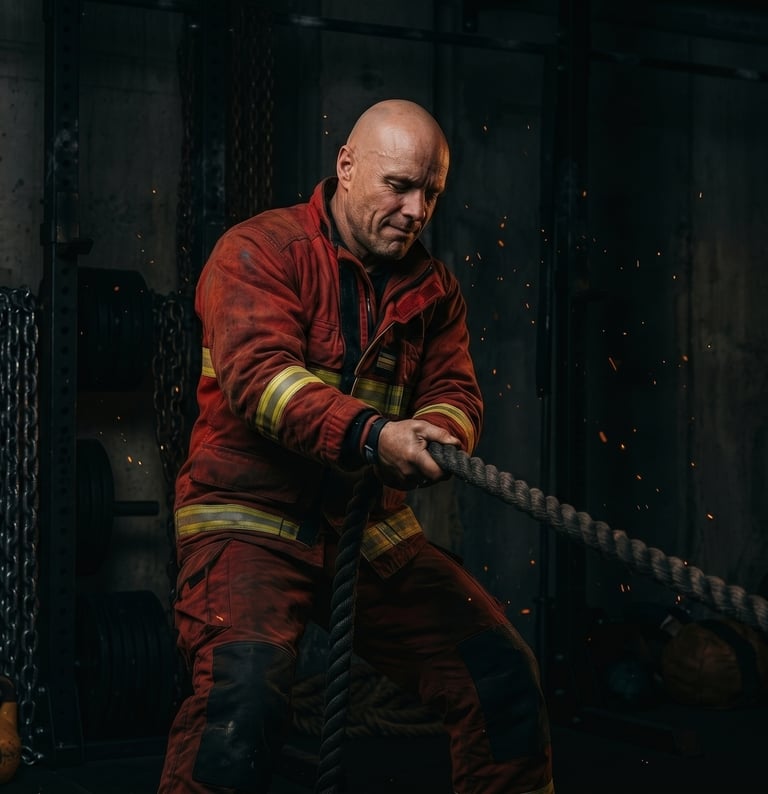 Lou ancien sapeur pompier de Paris entrainement sportif discipline Bangkok