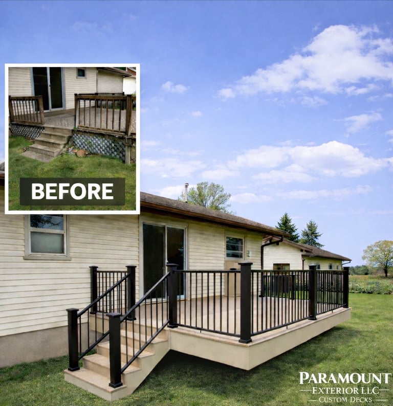 Composite deck build in Webberville MI