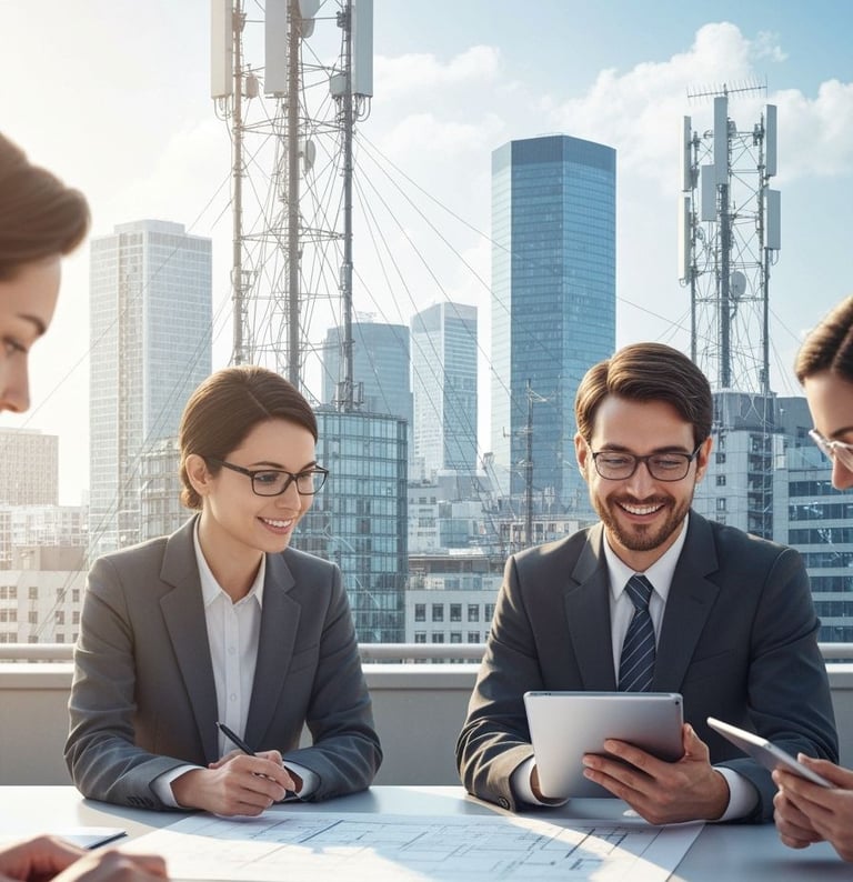 Team Unterstützt Kunde vor Ort bei Planung und Vertragsangelegenheiten im persönlichen Gespräch 