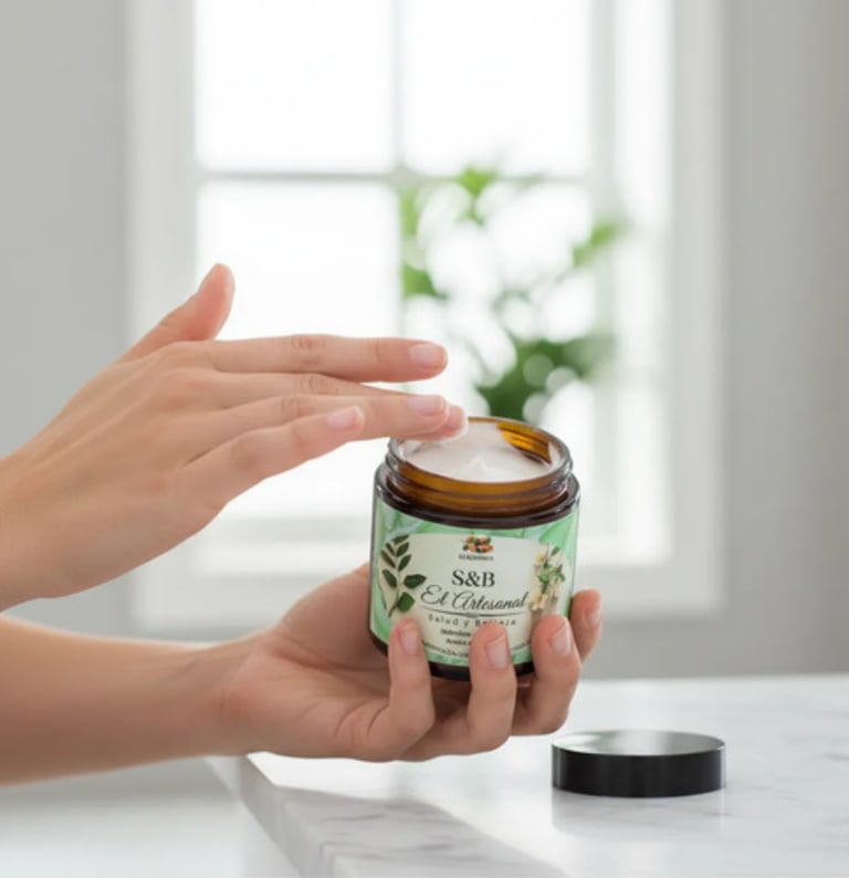 Crema ALQUIMIA S&B El Artesanal: Regeneración celular con aloe vera puro y aceite de argán.
