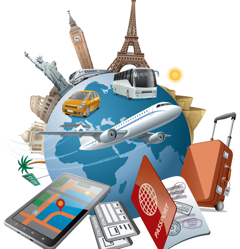 travel, world, countries, streets, way, around the world, airplane, cars, bus