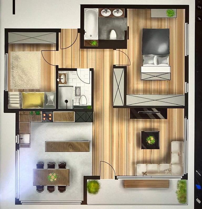 Projection d'un appartement