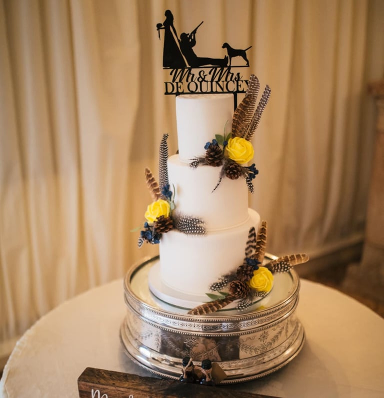 3 Tier Hunting Themed Wedding Cake