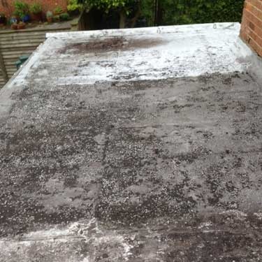 Flat roof before
