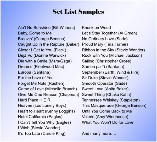Soleti Set List Sample