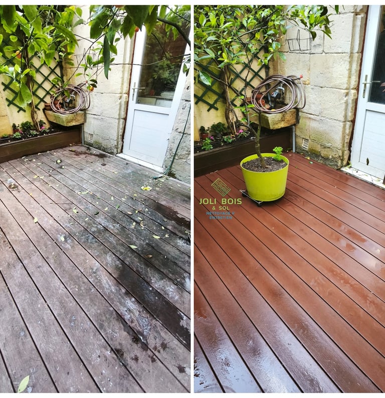 nettoyage terrasse avant et après bordeaux