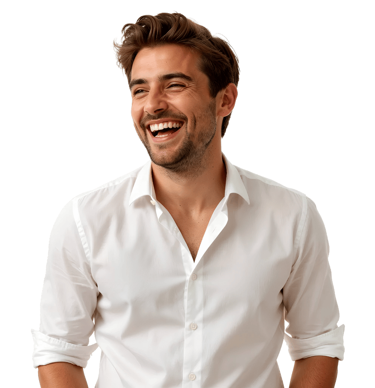 hombre audicert sonriente