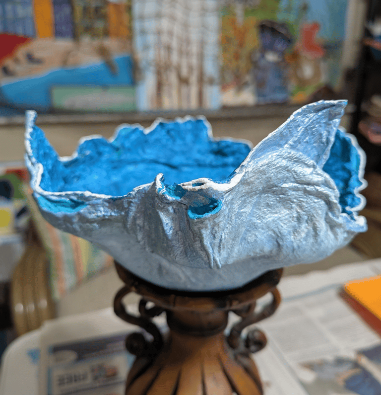 Papier-Mache Trinket Bowl featured on YouTube.