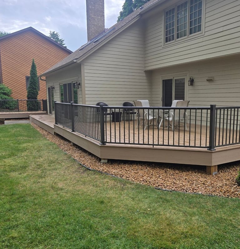 TimberTech Antique Leather with AFCO Series 300 Bronze Rails
