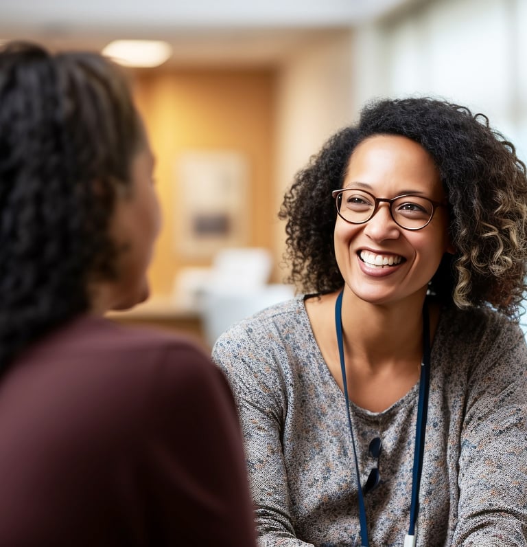Joy of Life Clinic Therapist and Patient