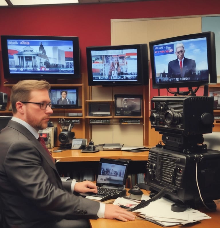 blue and white striped round textile