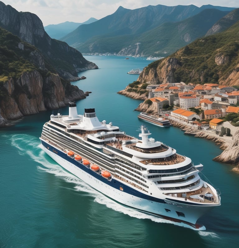 blue and white striped round textile