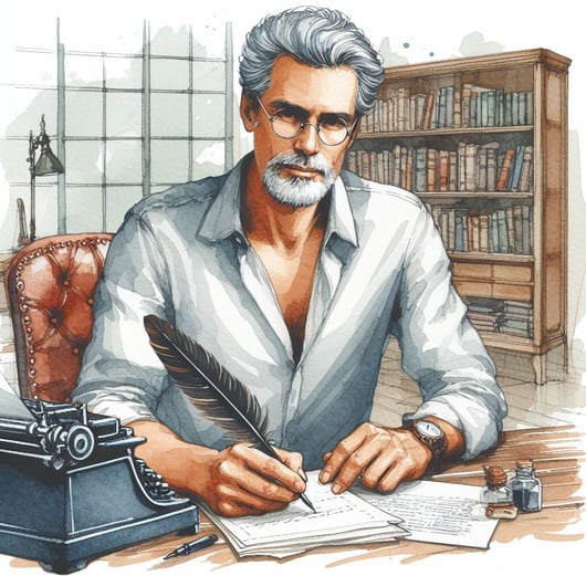 Image of an old style author
