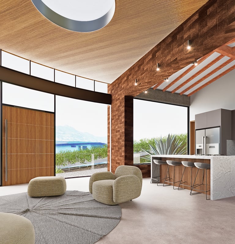 zona de estar elegante y moderna en vivienda de lujo
