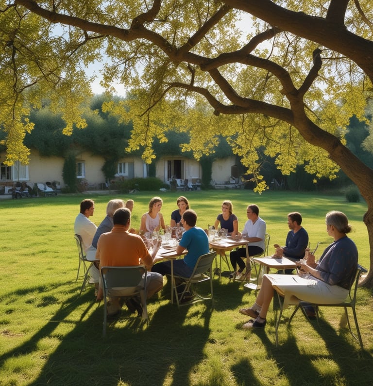 blue and white striped round textile