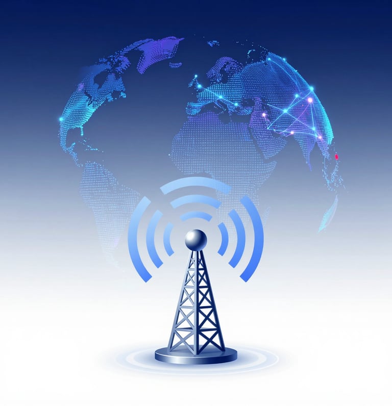 blue and white striped round textile