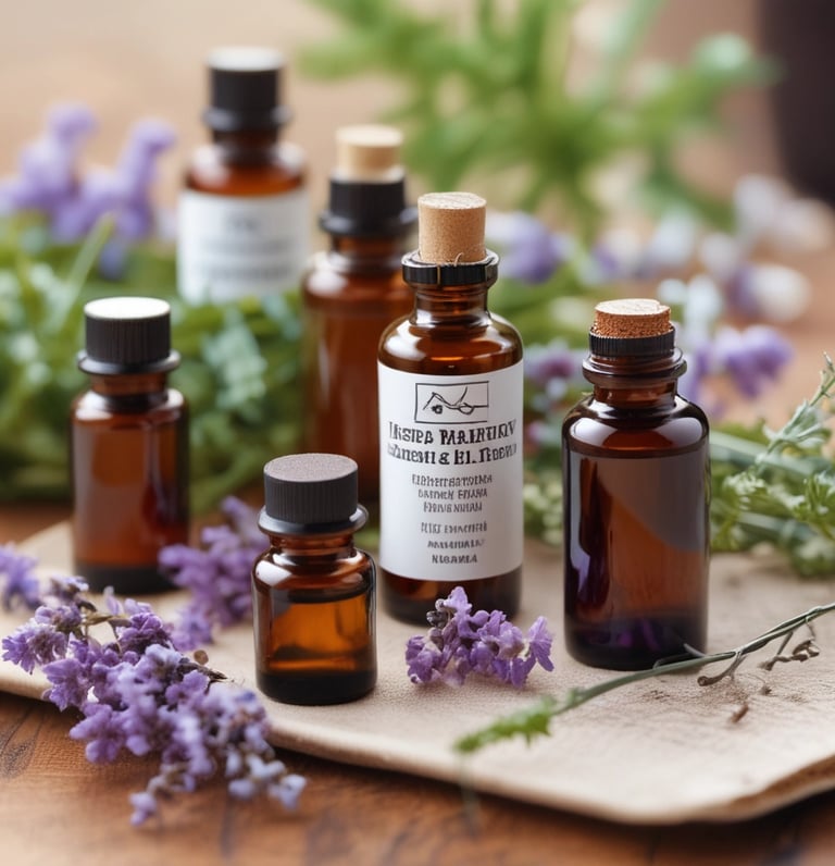 A serene consultation room with natural light, plants, and homeopathic remedies on wooden shelves.