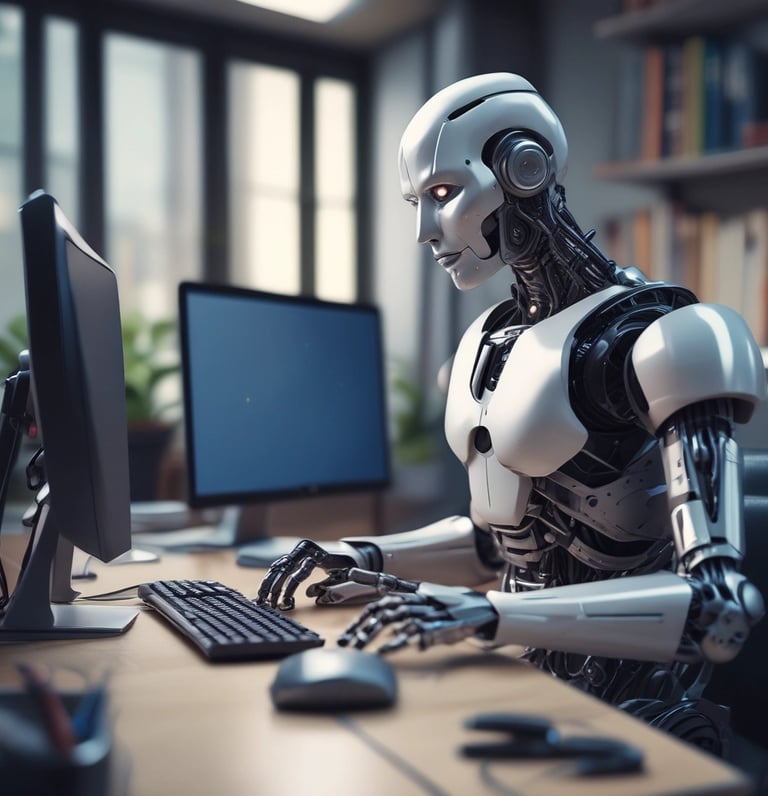 A sleek, modern black-themed dashboard showing AI agents managing business processes.