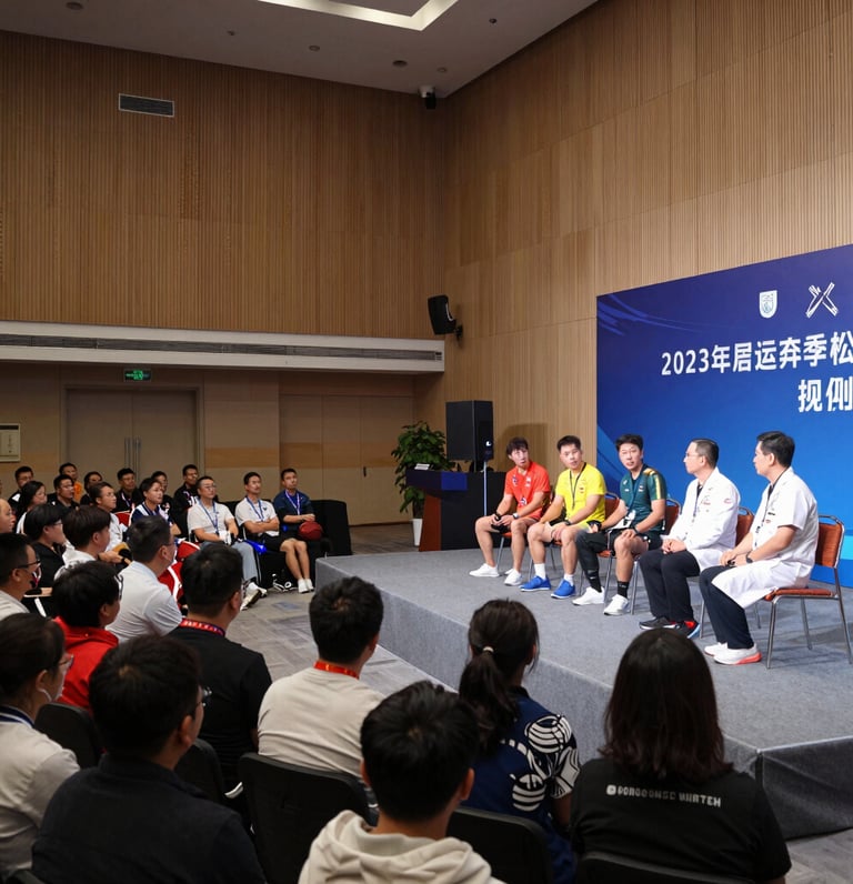 blue and white striped round textile