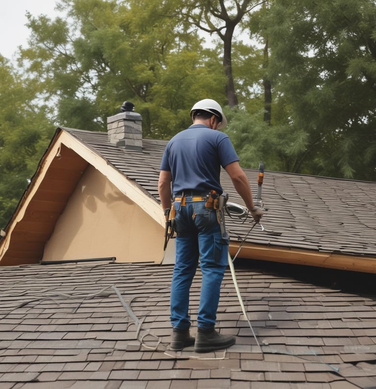 blue and white striped round textile
