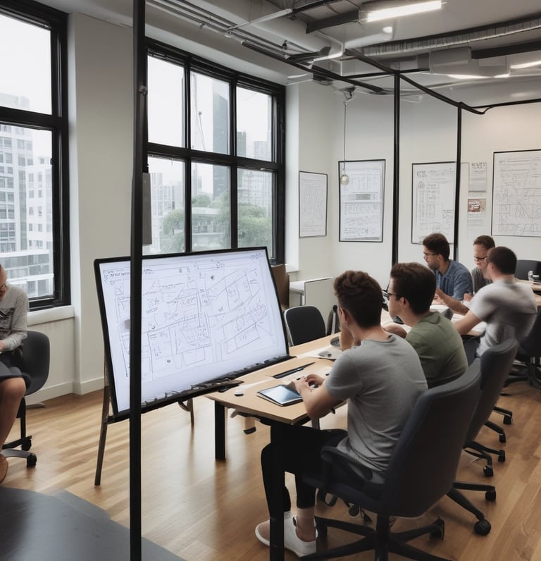 blue and white striped round textile