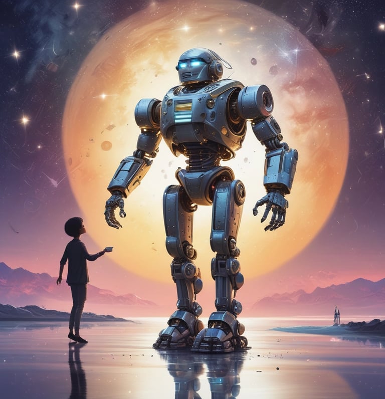 A futuristic blog layout showcasing AI and tech news.