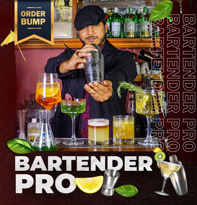 a bartender is making a drink at a bar