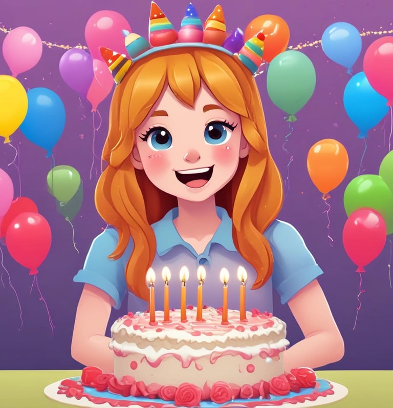 Logo centered on a white background with light confetti and musical notes floating around.