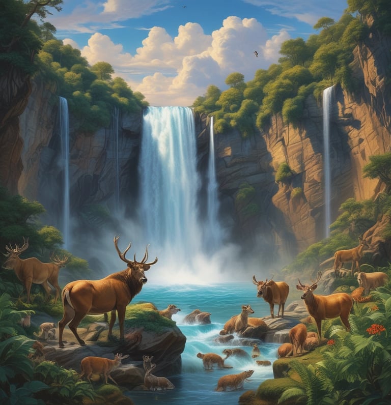 A serene landscape depicting harmony between nature and wellness.