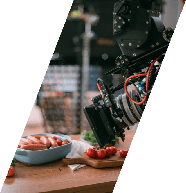 Cinema camera filming commercial.