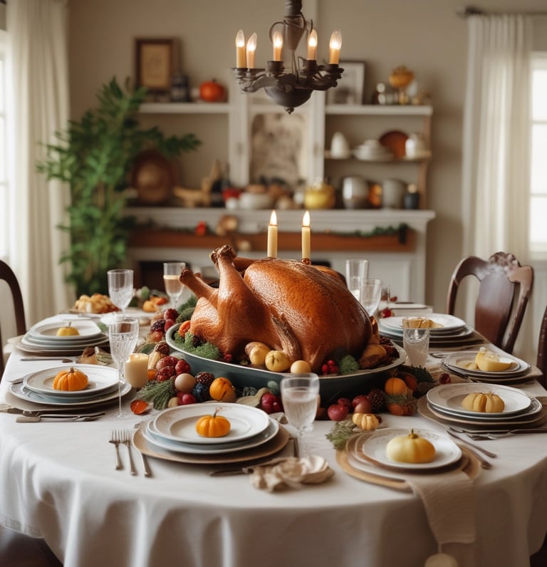 A cozy living room bathed in warm sunlight with seasonal decor accents like autumn leaves and fresh flowers.