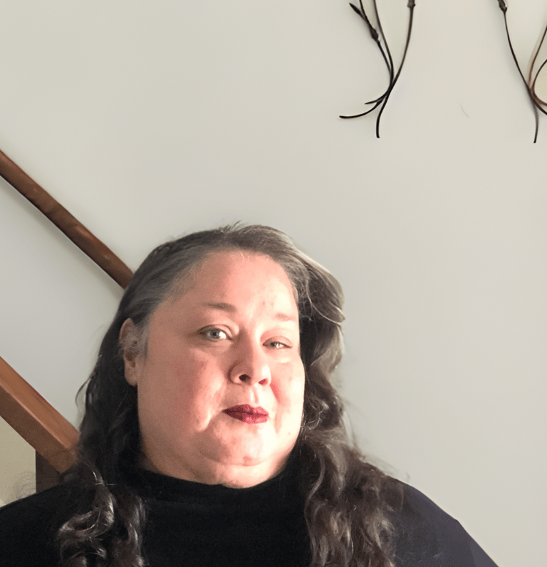 fat lady with long hair