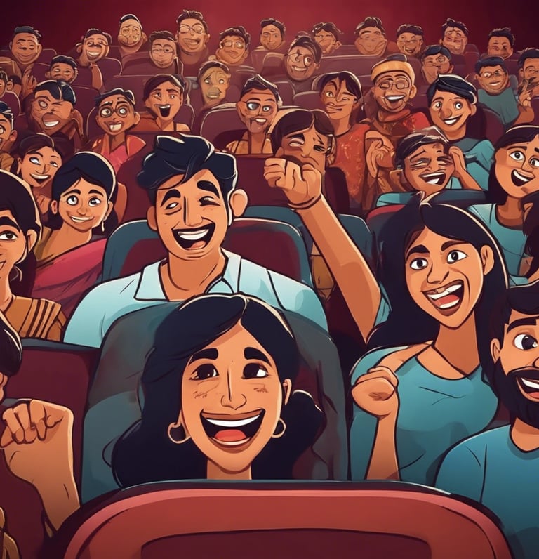 A group of people sitting in front of a pink wall