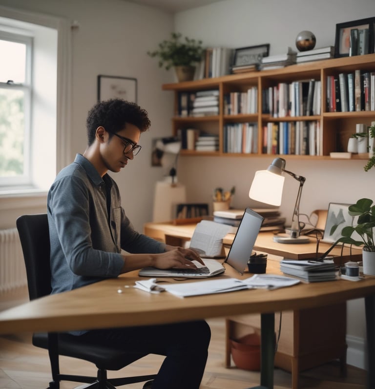 Scrabble tiles arranged to spell 'ONLINE MARKETING' on a wooden table with a textured surface.