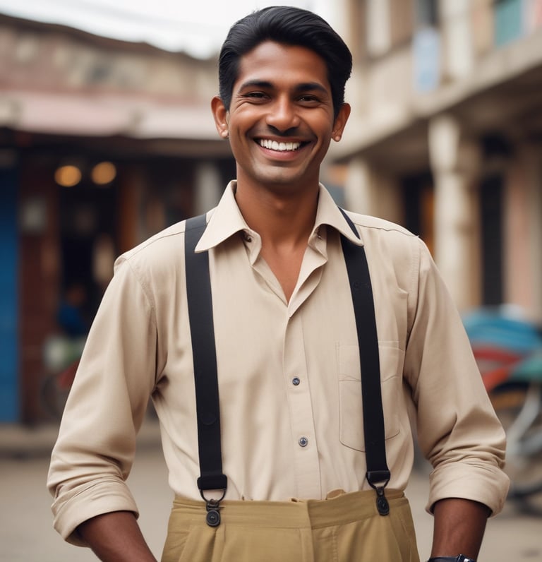 A vibrant neighborhood street with local shops, a gym, and a salon bustling with happy customers.