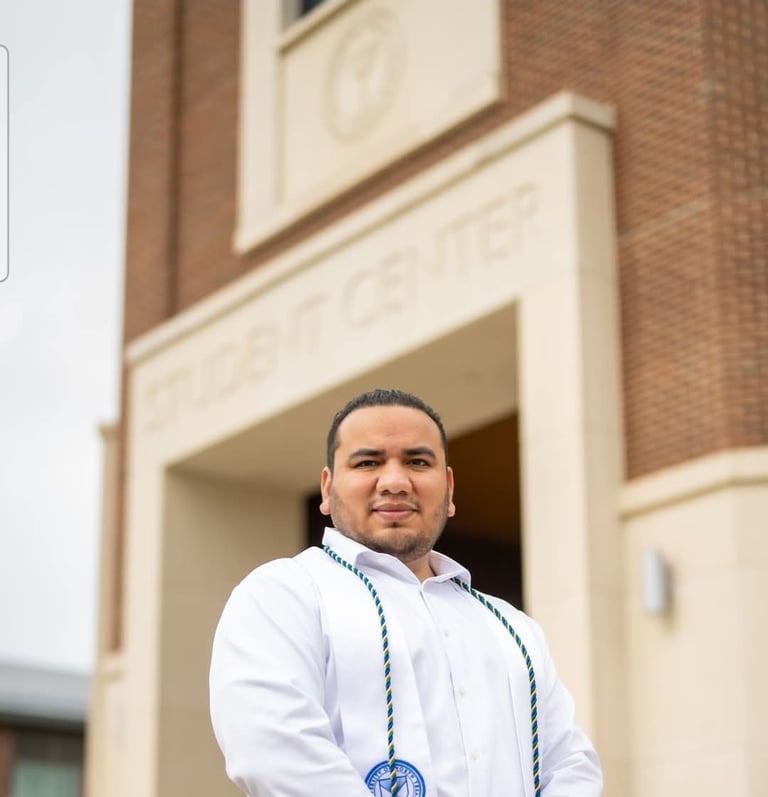 a man in a white shirt and black pants