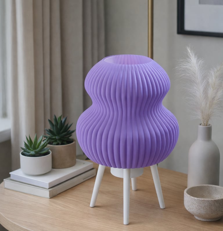 Modern purple table lamp for luxury home interiors