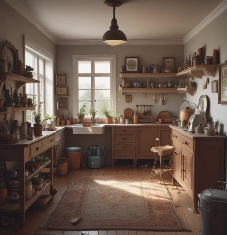 blue and white striped round textile
