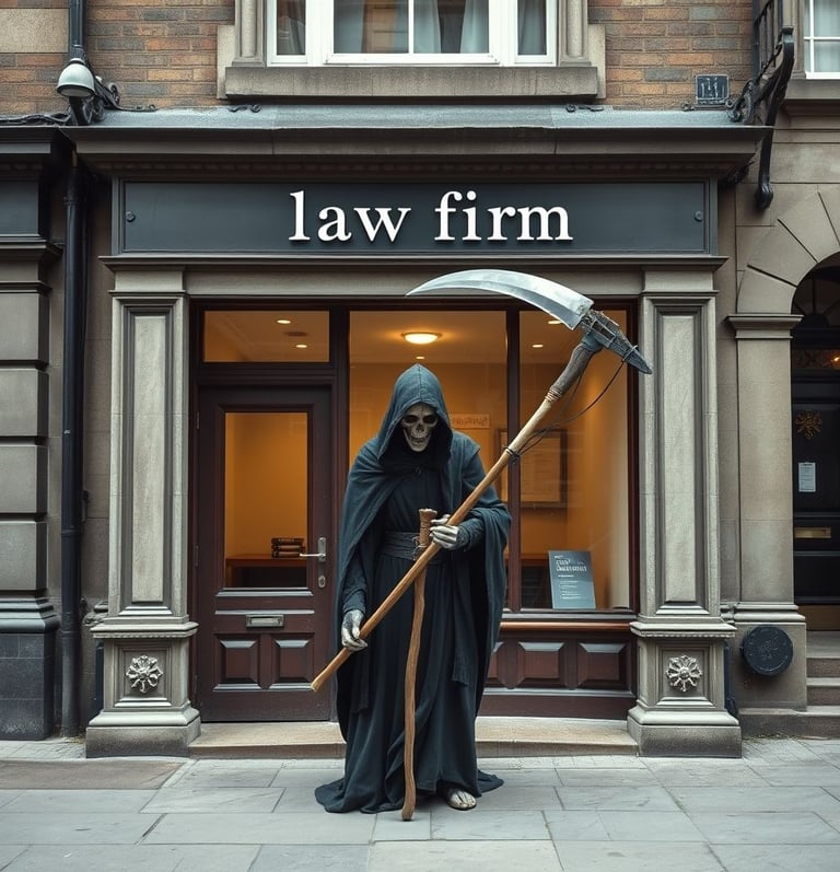 Death in front of a law firm