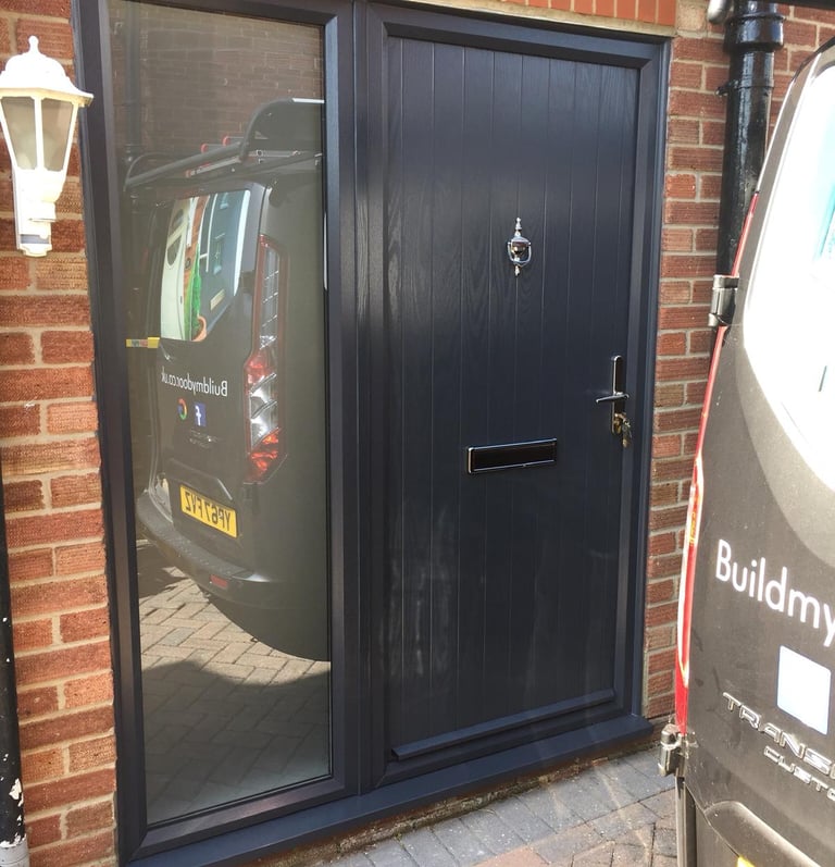 new anthracite grey front door installed by buildmydoor