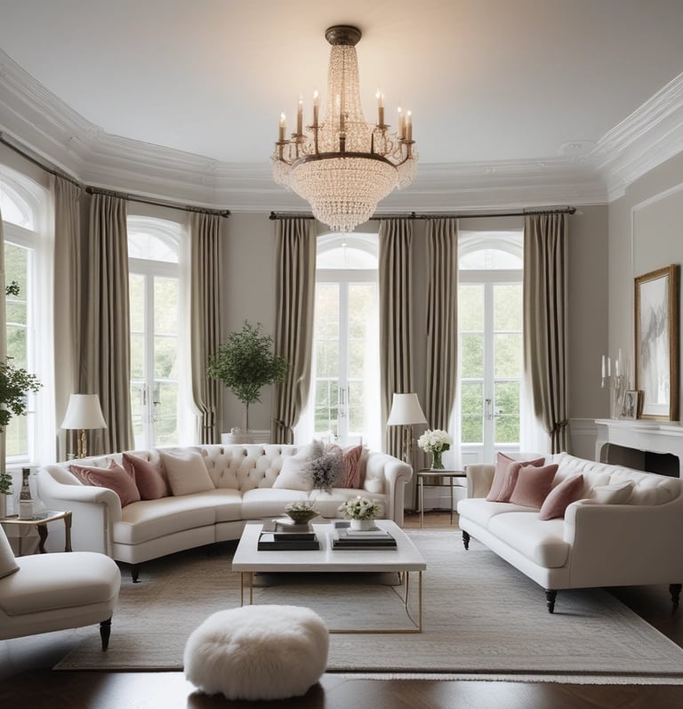 blue and white striped round textile