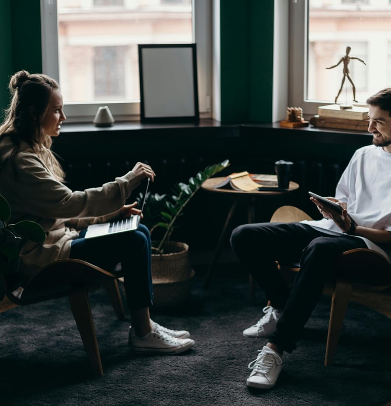 Therapist providing trauma-focused therapy session using CBT, mindfulness, and IFS approaches Trauma