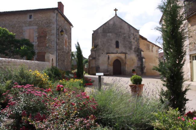 champniers bourg a church with a church steeple and a church steeple