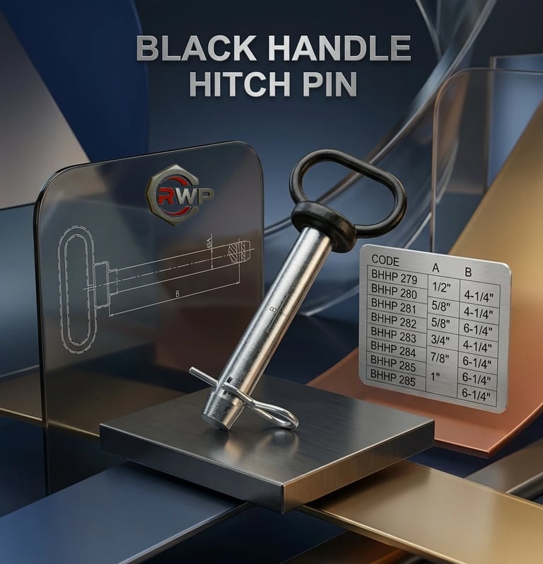 Hitch Pin Black Handle Specifications