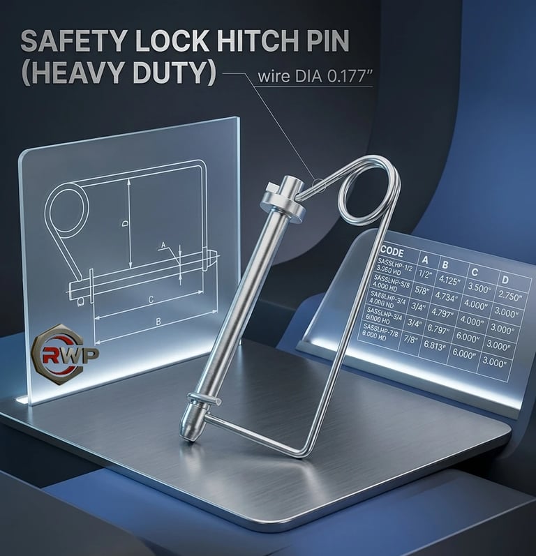 safety lock hitch pin specifications