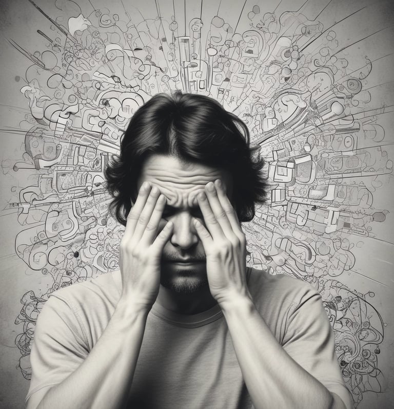 blue and white striped round textile